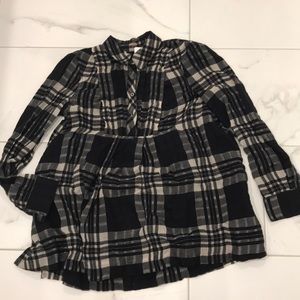 Black Free People Flannel
